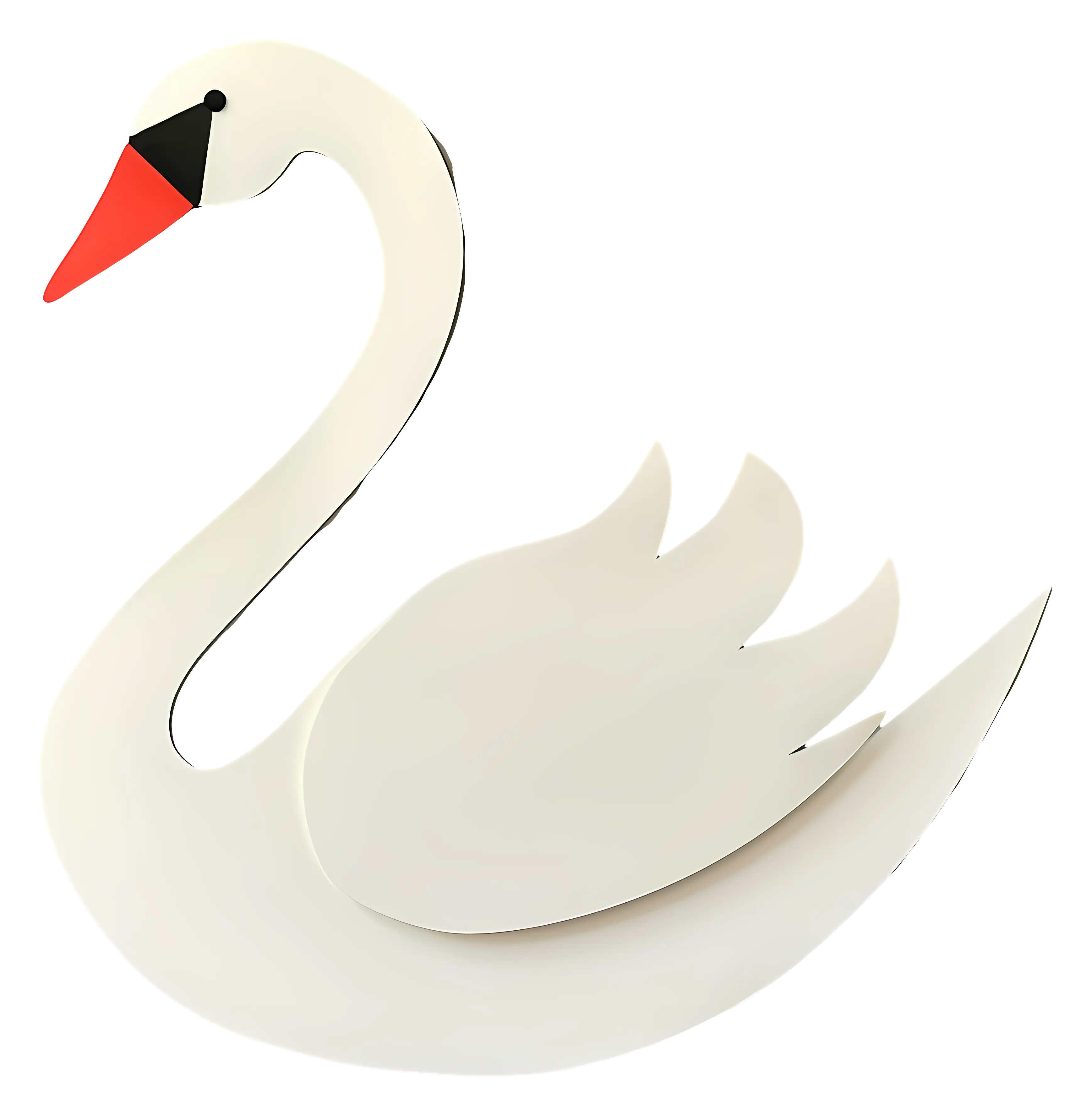 Graceful White Swan Illustration
