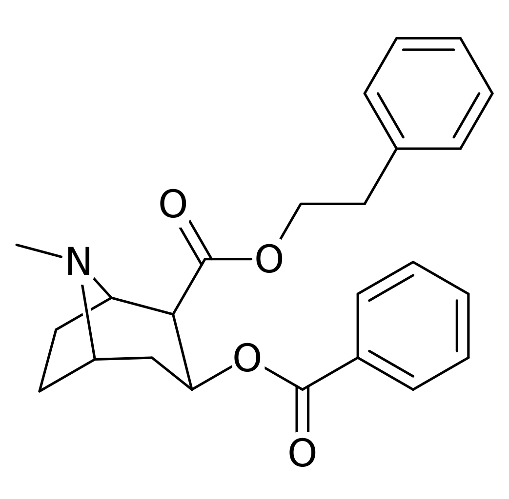 Chemical Structure with Benzene Rings in Organic Chemistry