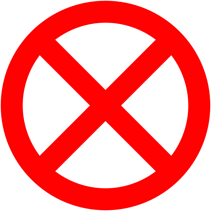 Red No Entry Sign Icon
