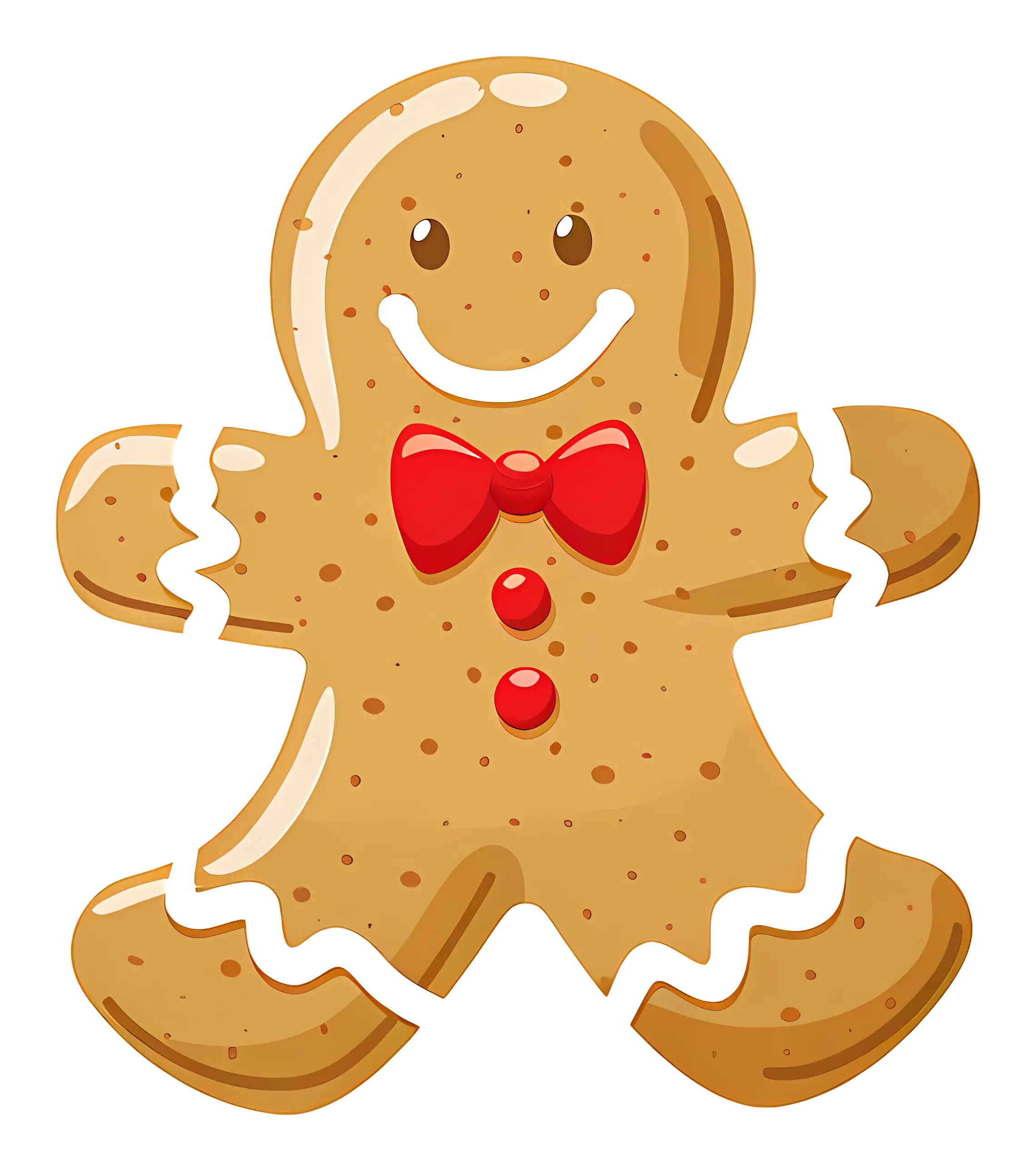 Smiling Gingerbread Man for Christmas
