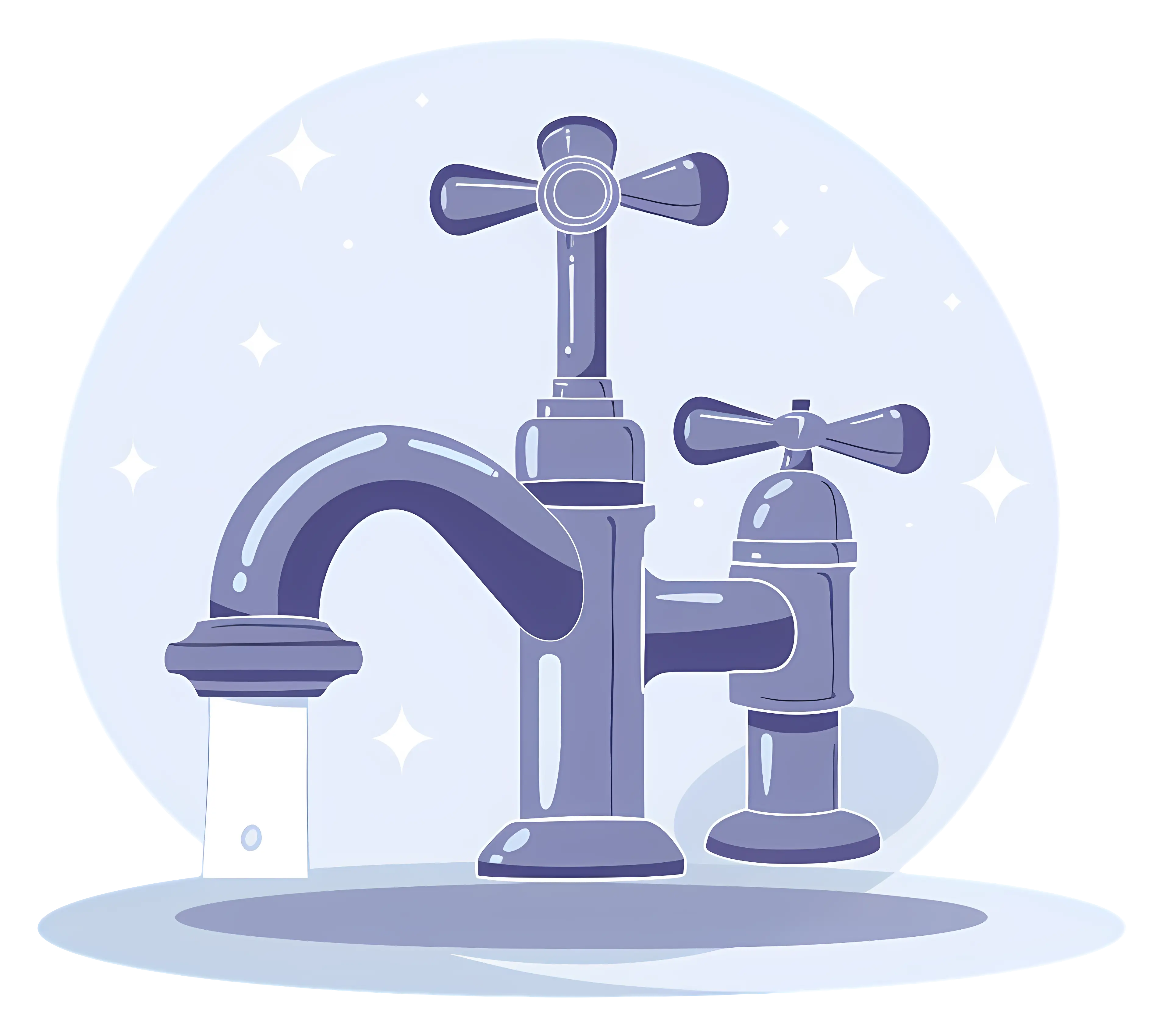 Vintage Style Faucet with Running Water