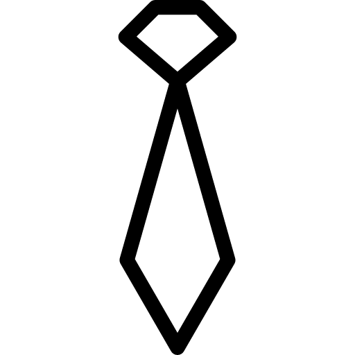 Black Tie Outline Icon Design