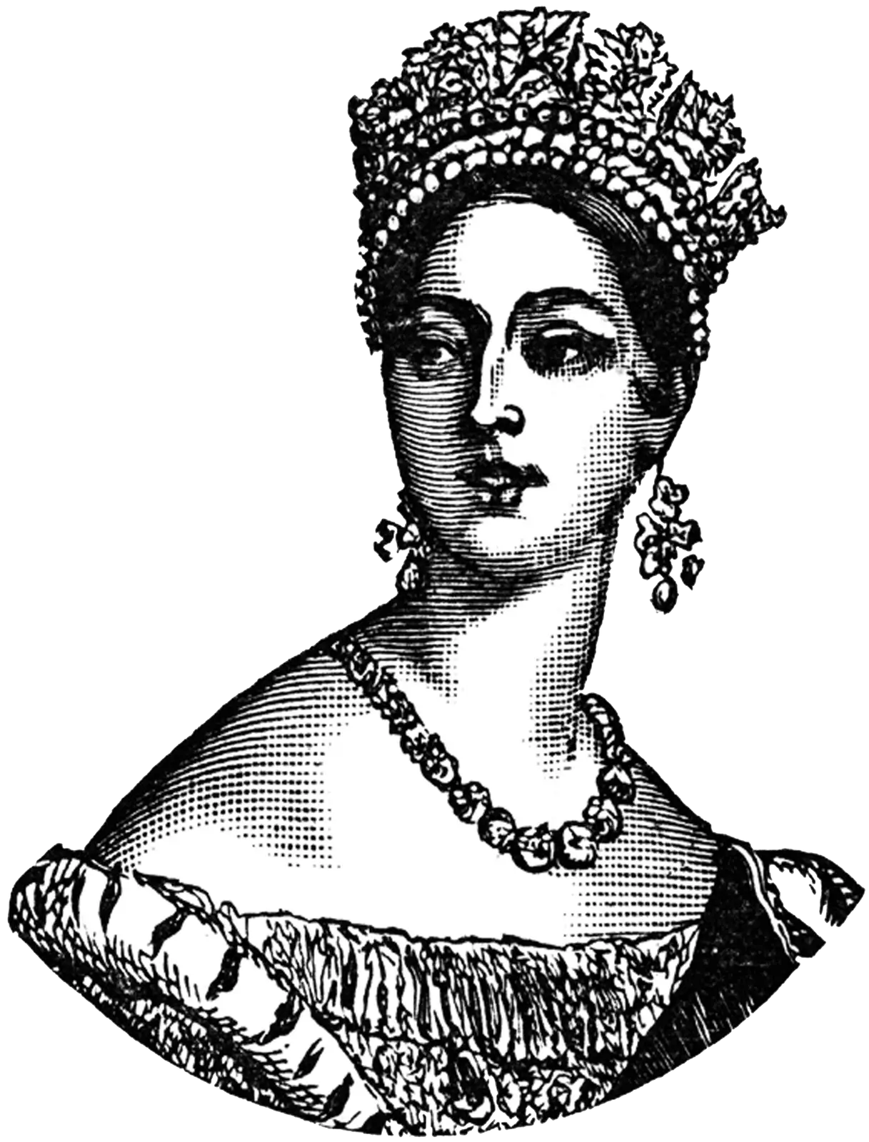 Vintage Queen Portrait Illustration