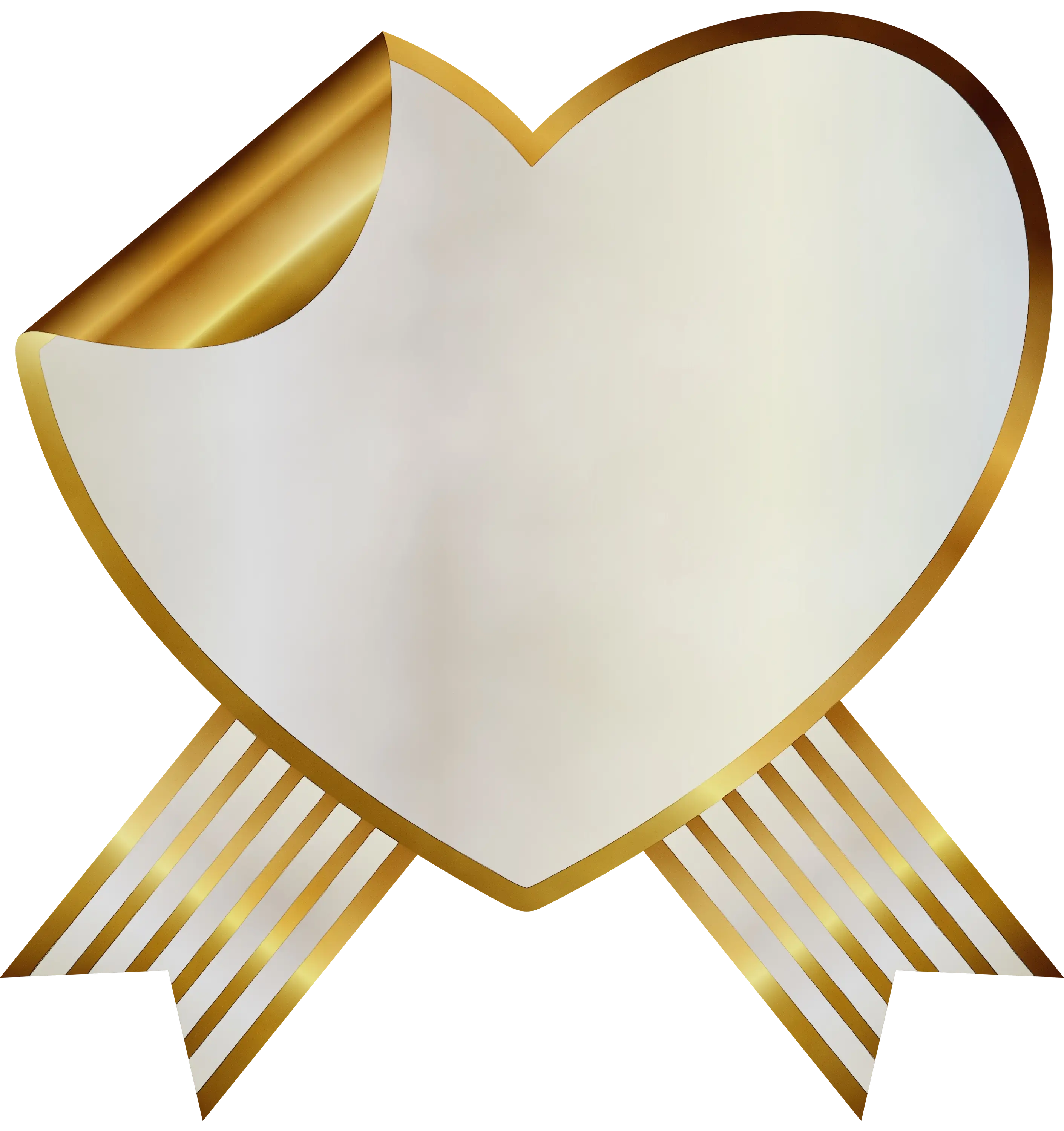 Golden Heart-Shaped Badge