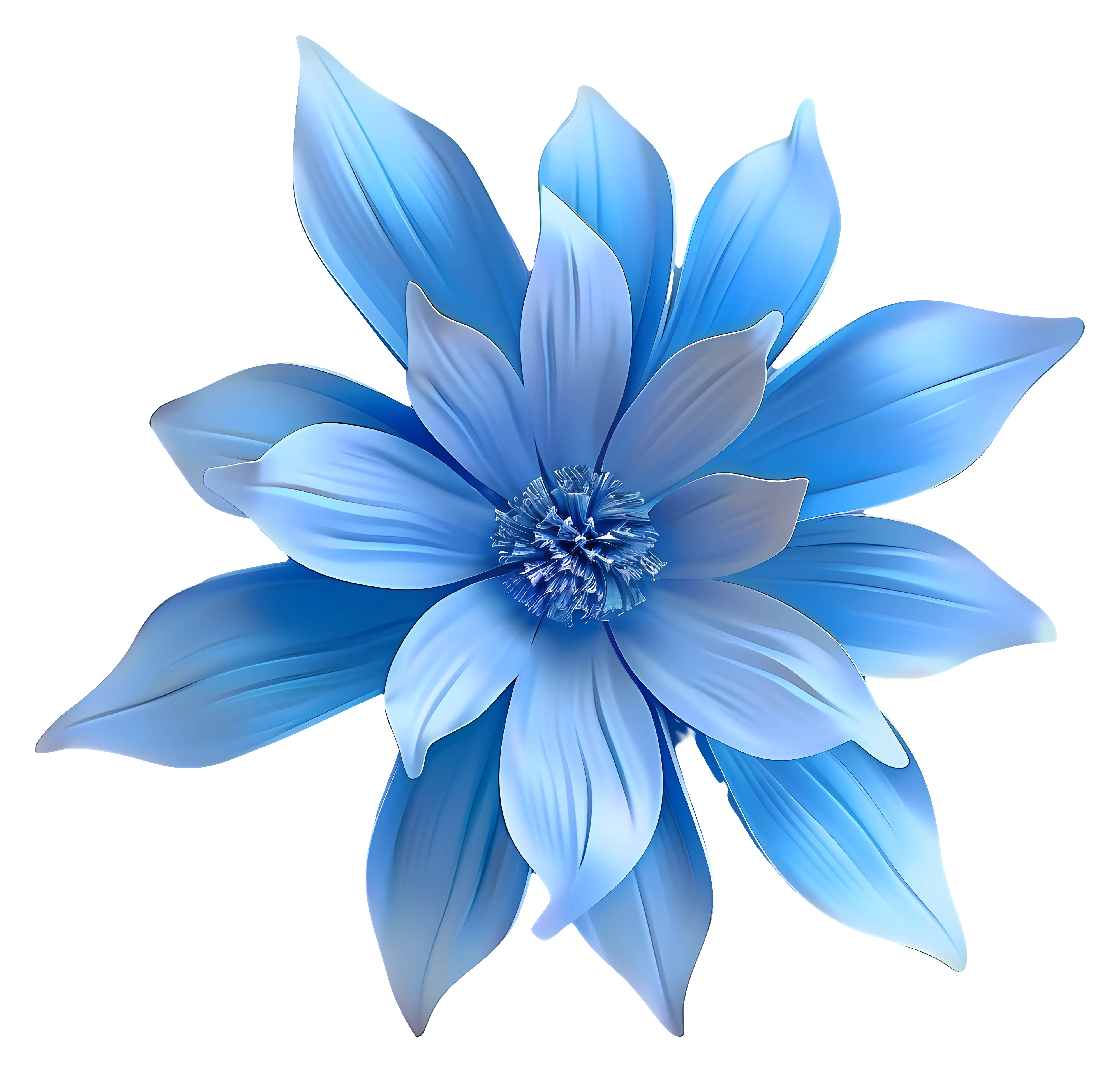 Elegant Blue Flower Illustration for Nature Themes
