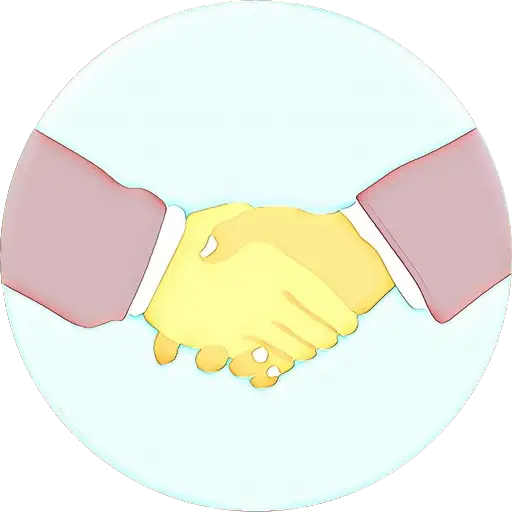 Yellow Handshake Illustration Symbolizing Partnership