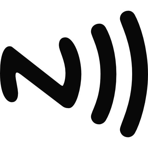Wireless communication signal in black