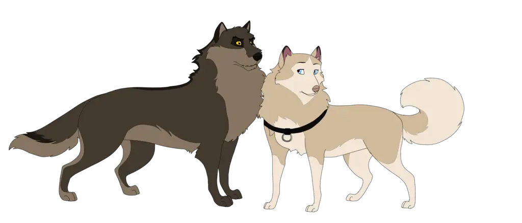 Cartoon Wolves Illustration