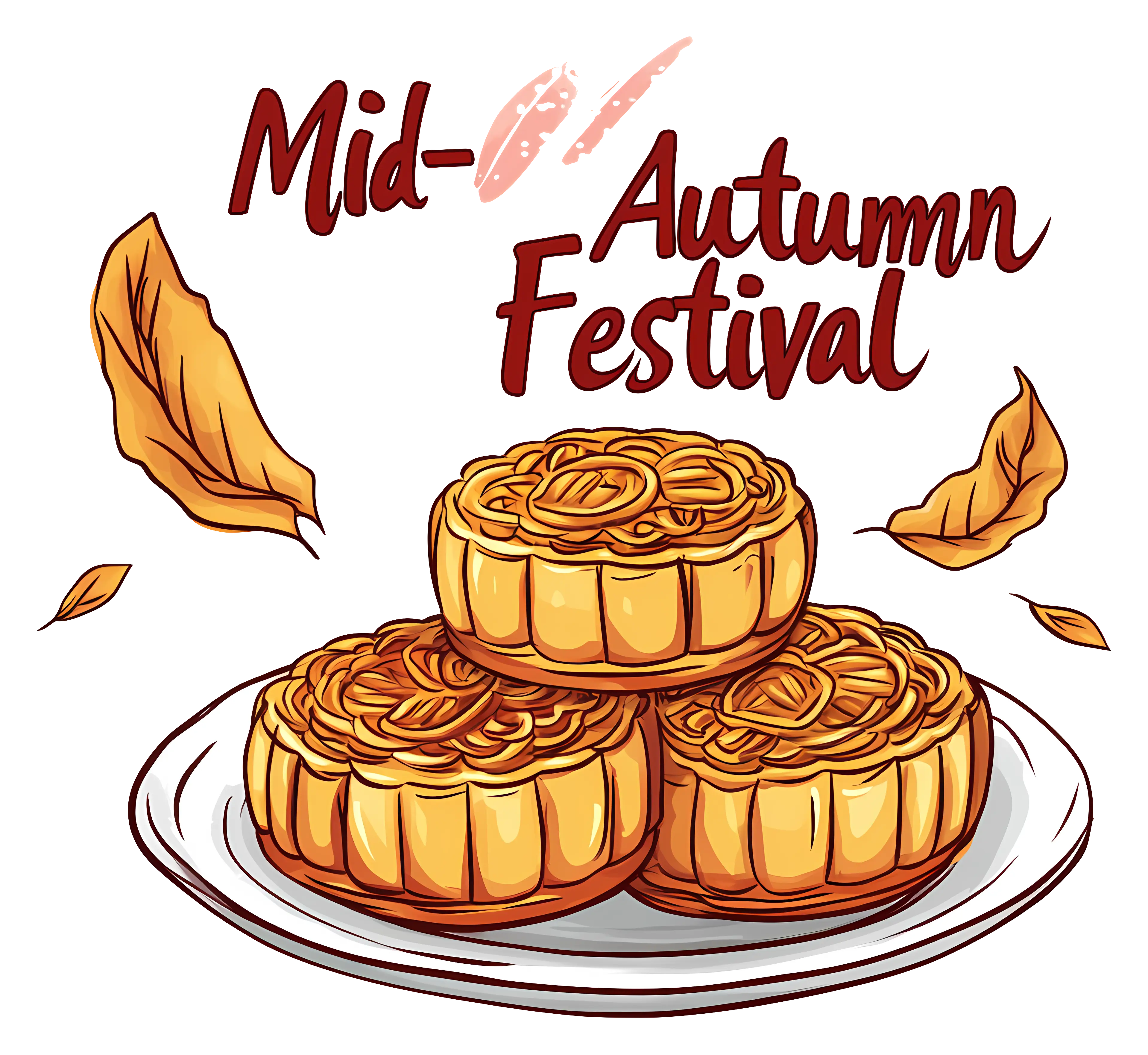 Mid-Autumn Festival Mooncakes Illustration