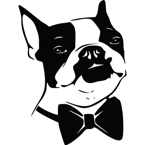 Dog with Bow Tie Illustration