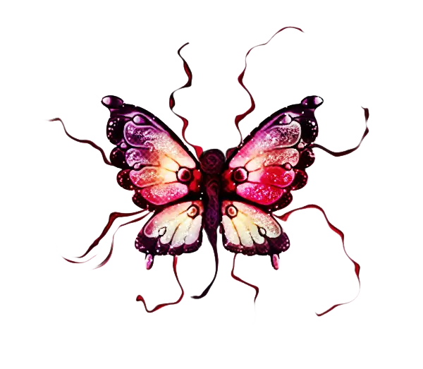 Purple and Pink Fantasy Butterfly Design