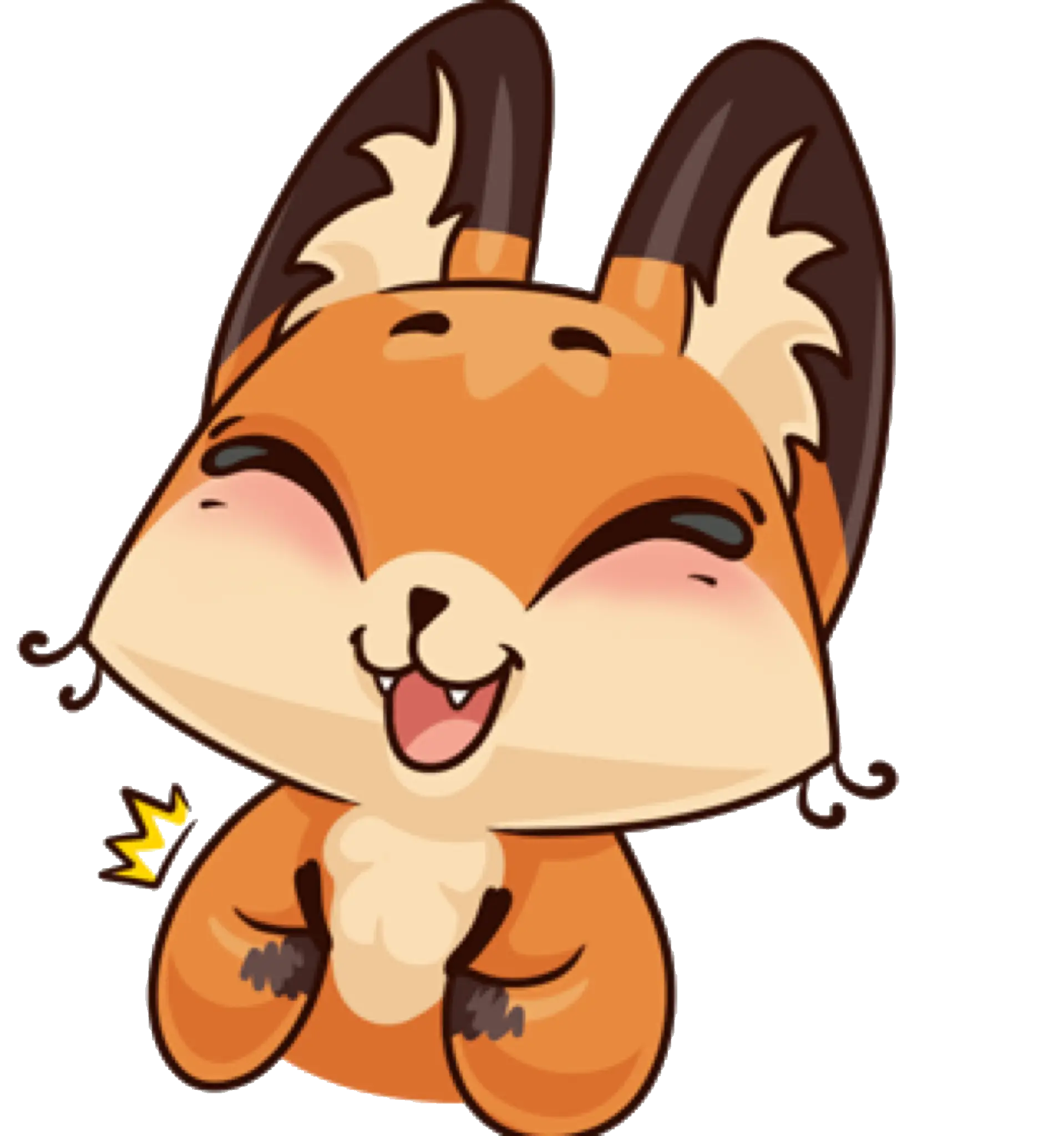 Cute Smiling Cartoon Fox