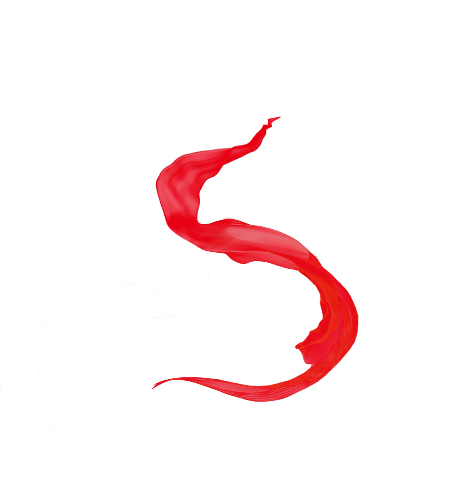 Flowing Red Ribbon