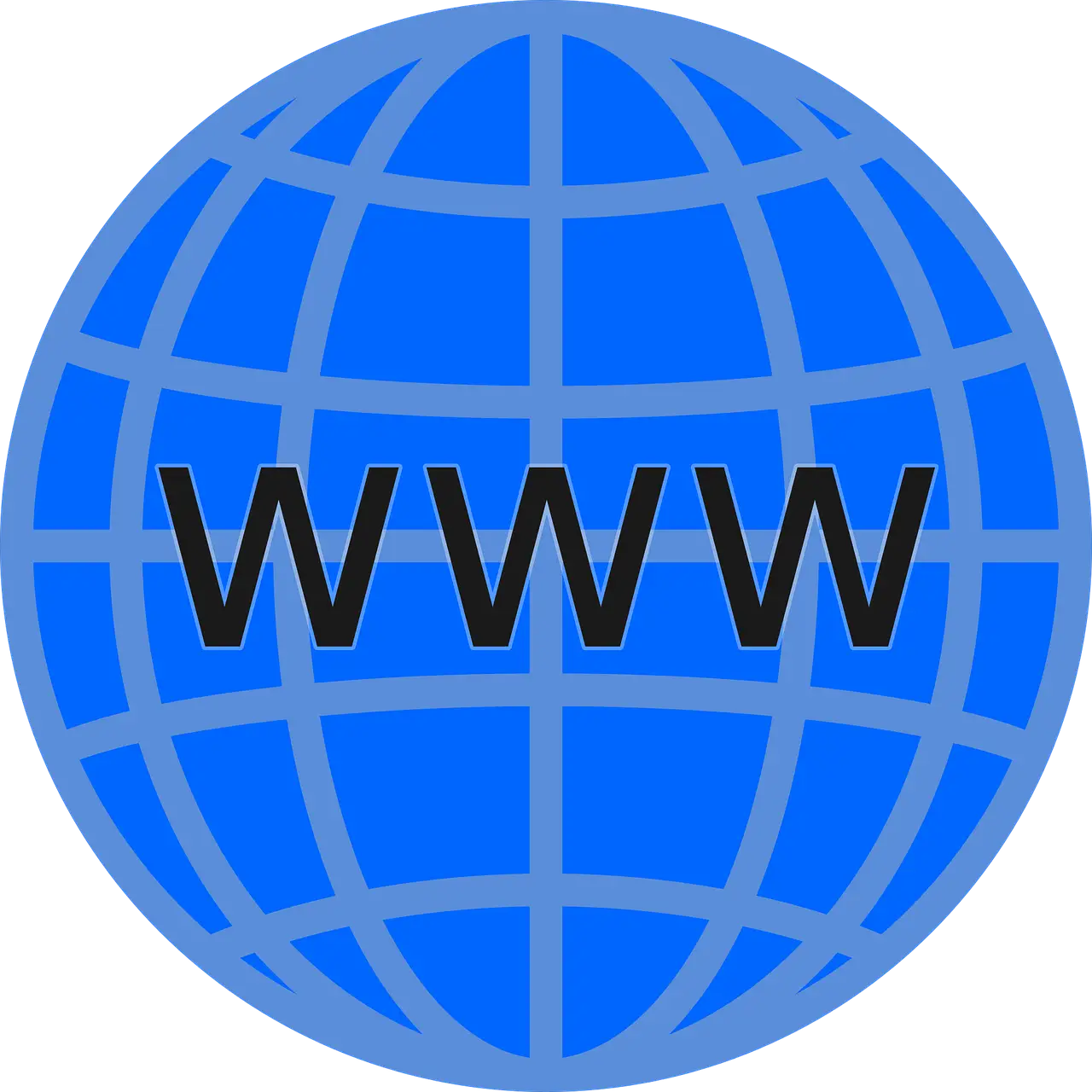 Blue Globe with WWW Symbol