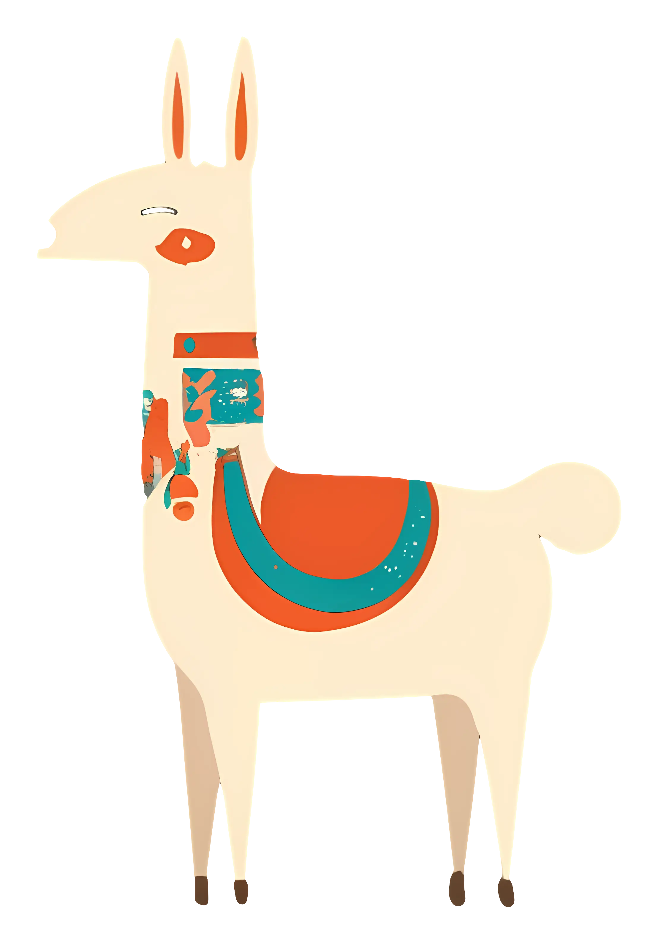 Colorful Decorative Llama