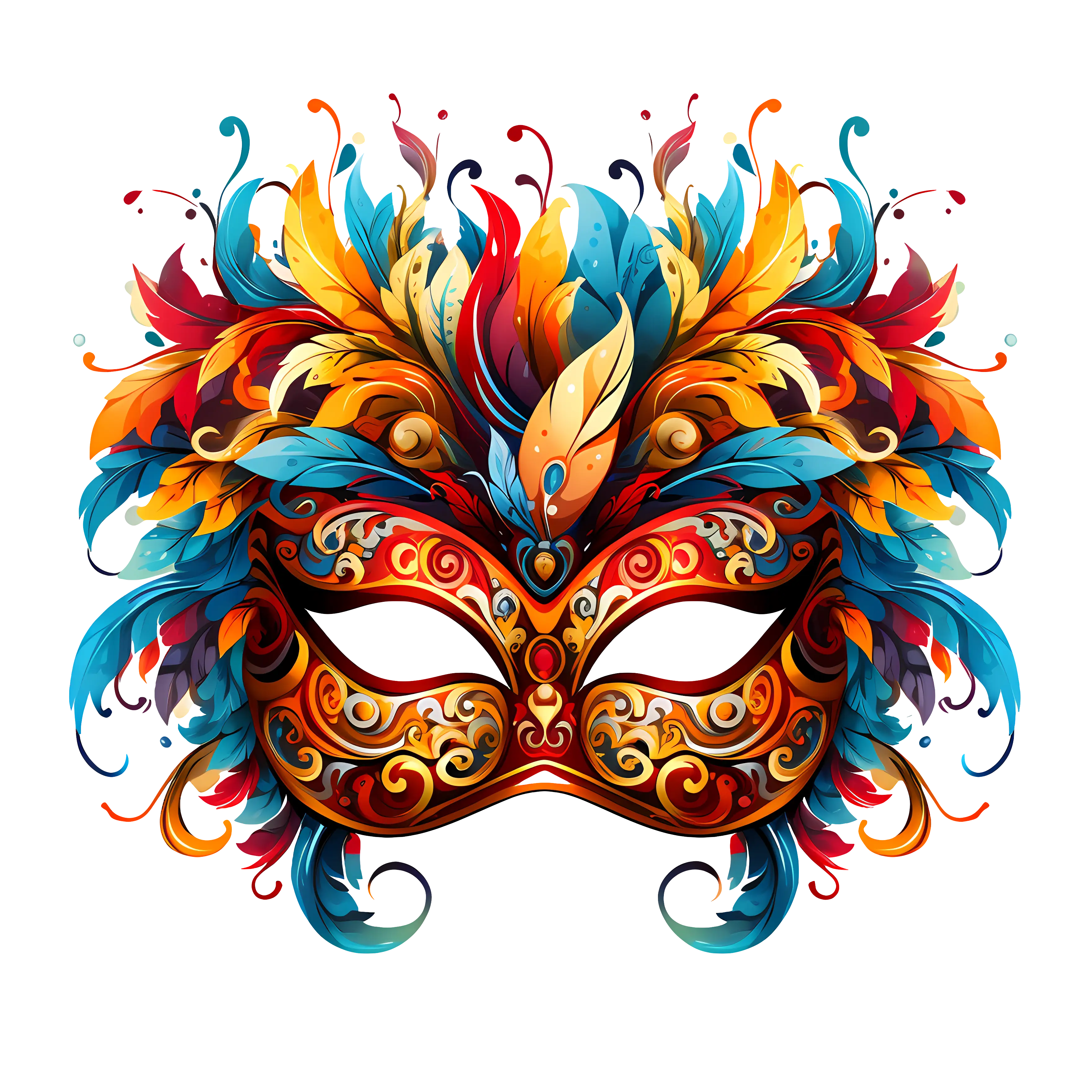 Elegant Colorful Carnival Mask