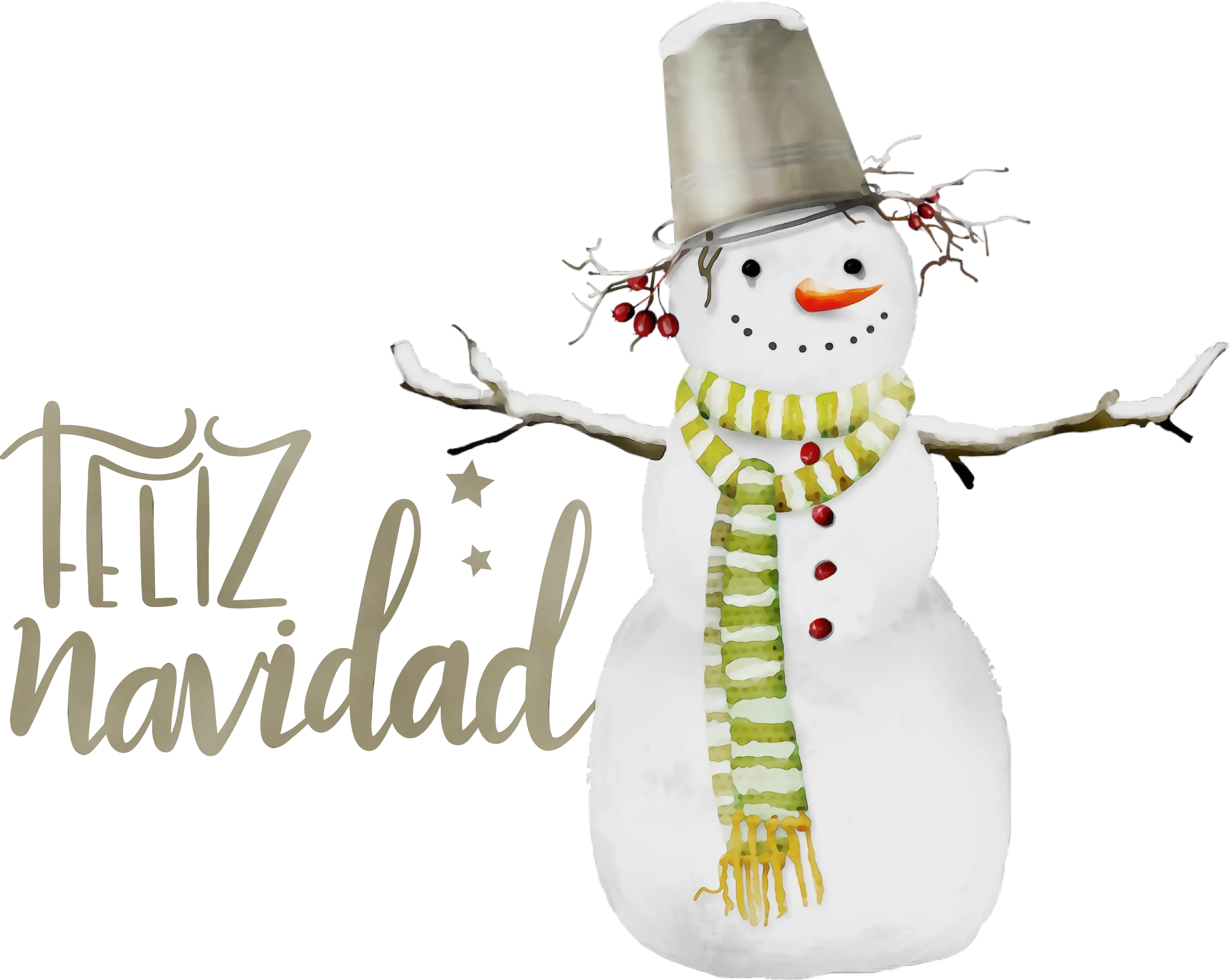 Snowman with Feliz Navidad