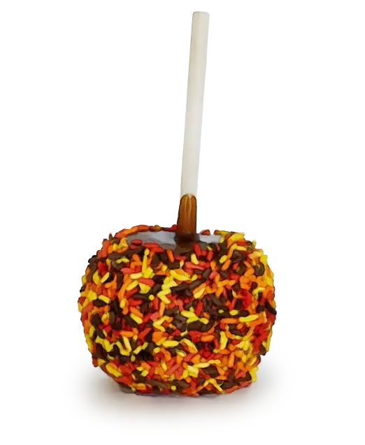 Sprinkle-Covered Candy Apple with Stick