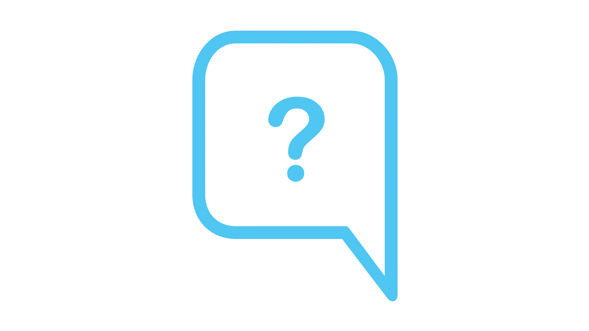 Question Mark in a Blue Speech Bubble