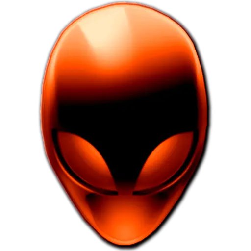 Orange Alien Head Icon