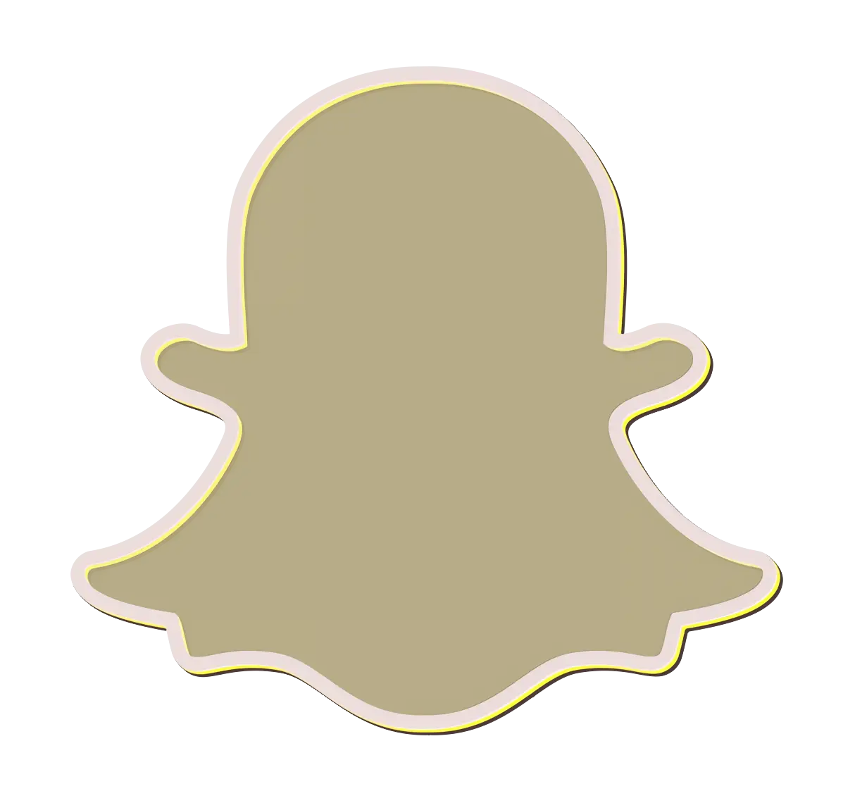 Snapchat Ghost Logo in Minimal Style
