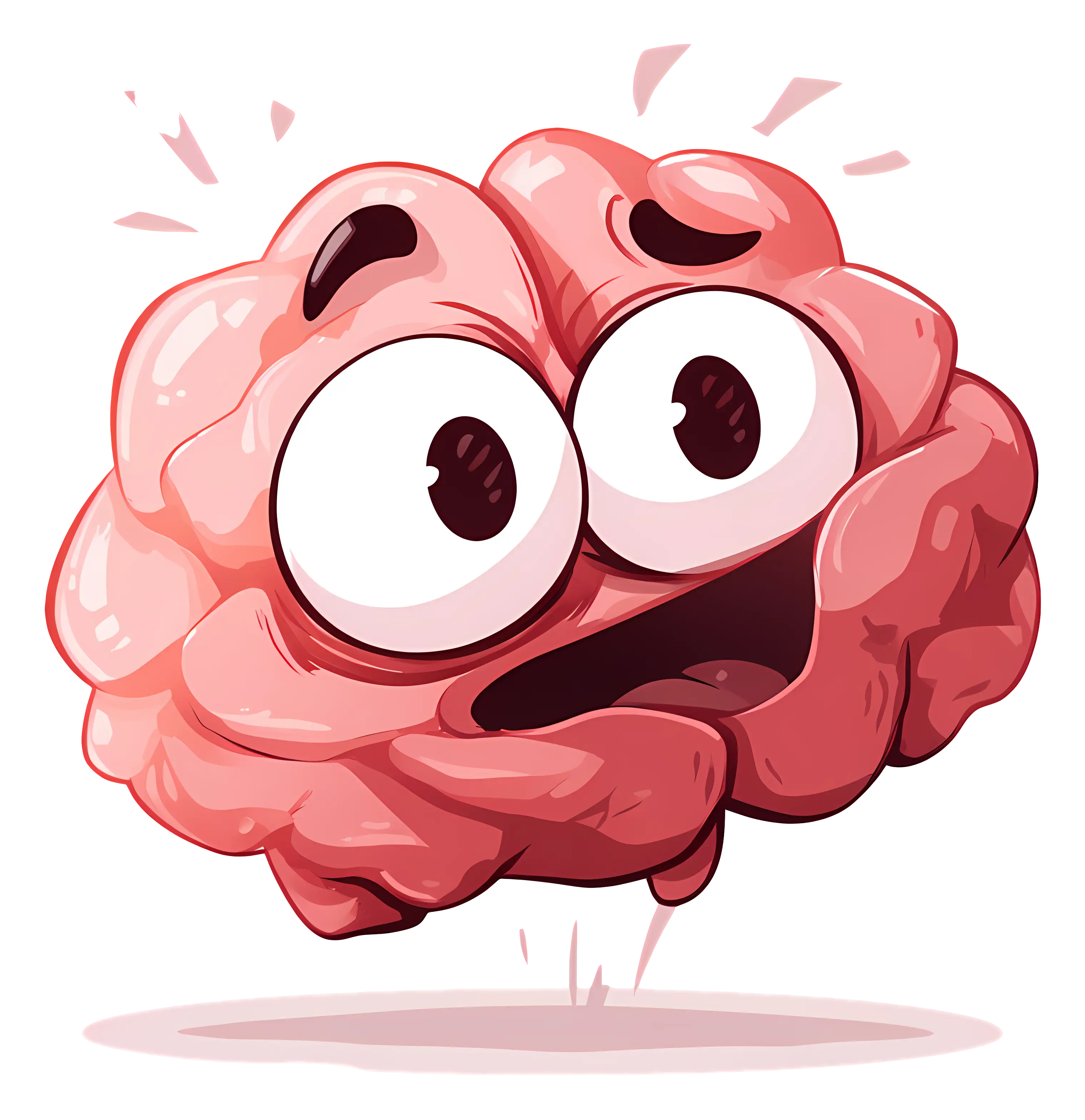Brain Cartoon Illustration for Education Concept