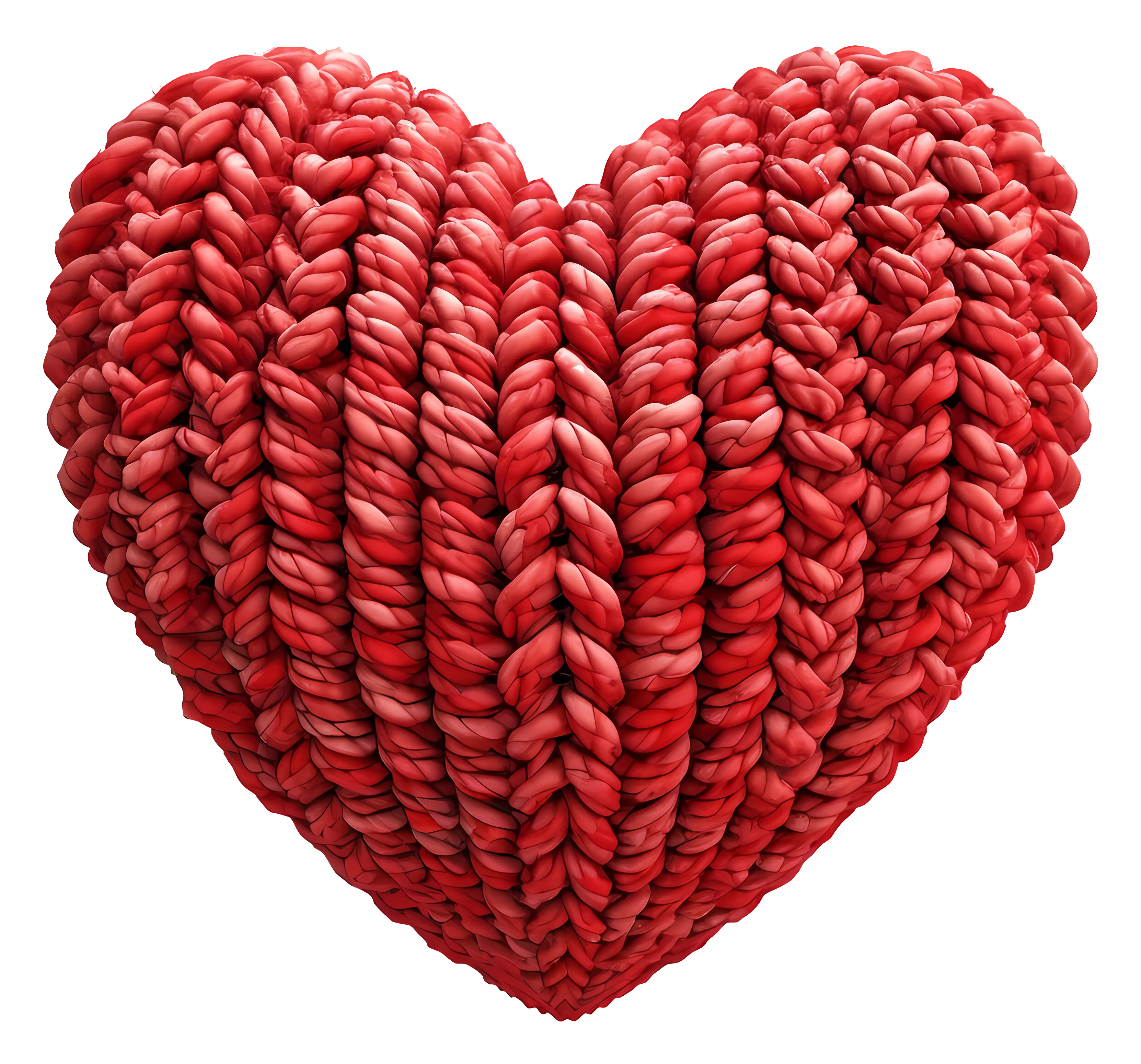Red Knitted Heart for Valentineâ€™s Day