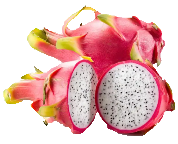 Fresh Dragon Fruit with Sliced View