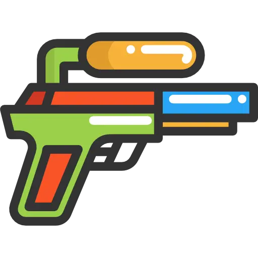 Colorful Water Gun Toy Illustration