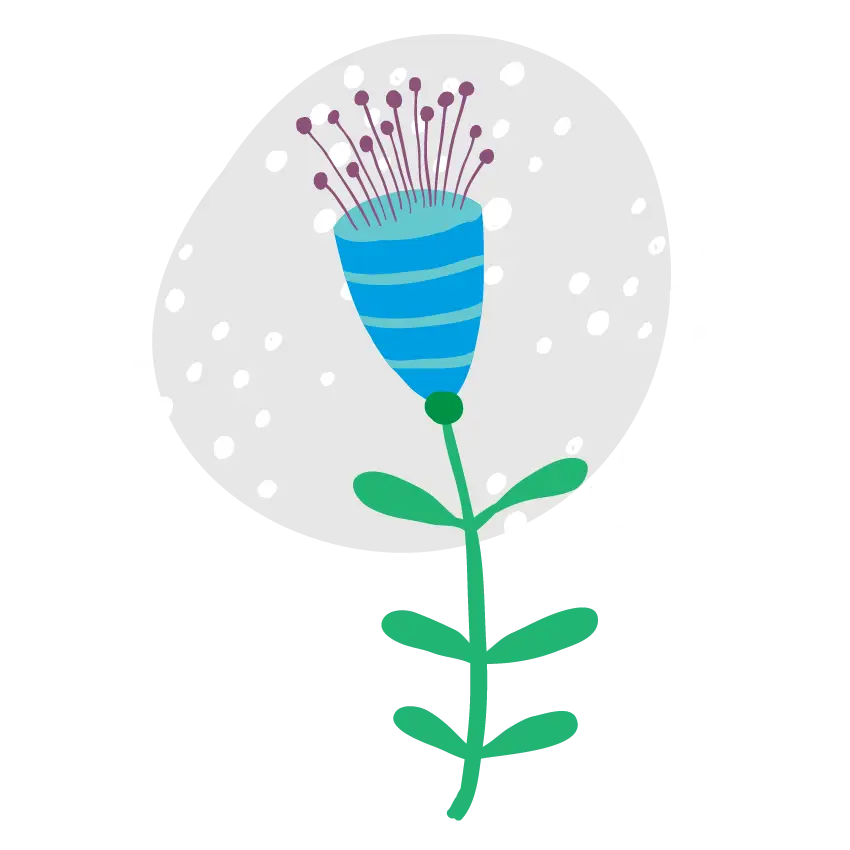 Winter Flower Blooming in Snow