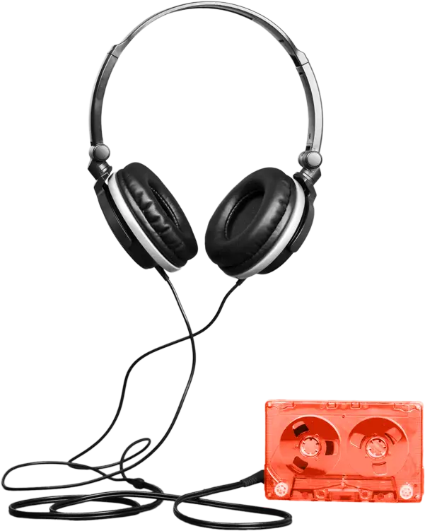 Headphones with Cassette Tape