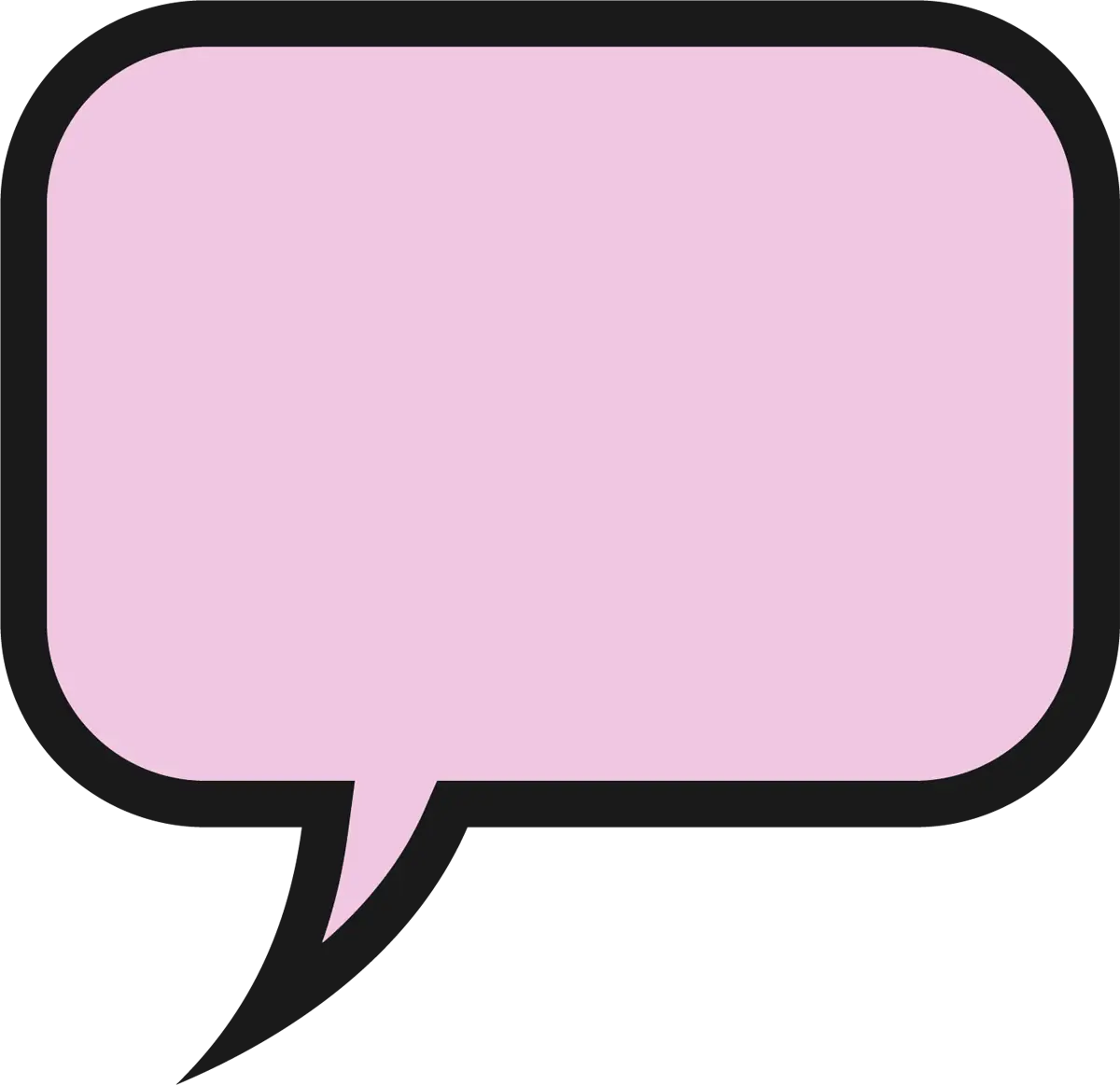 Pink Speech Bubble Icon