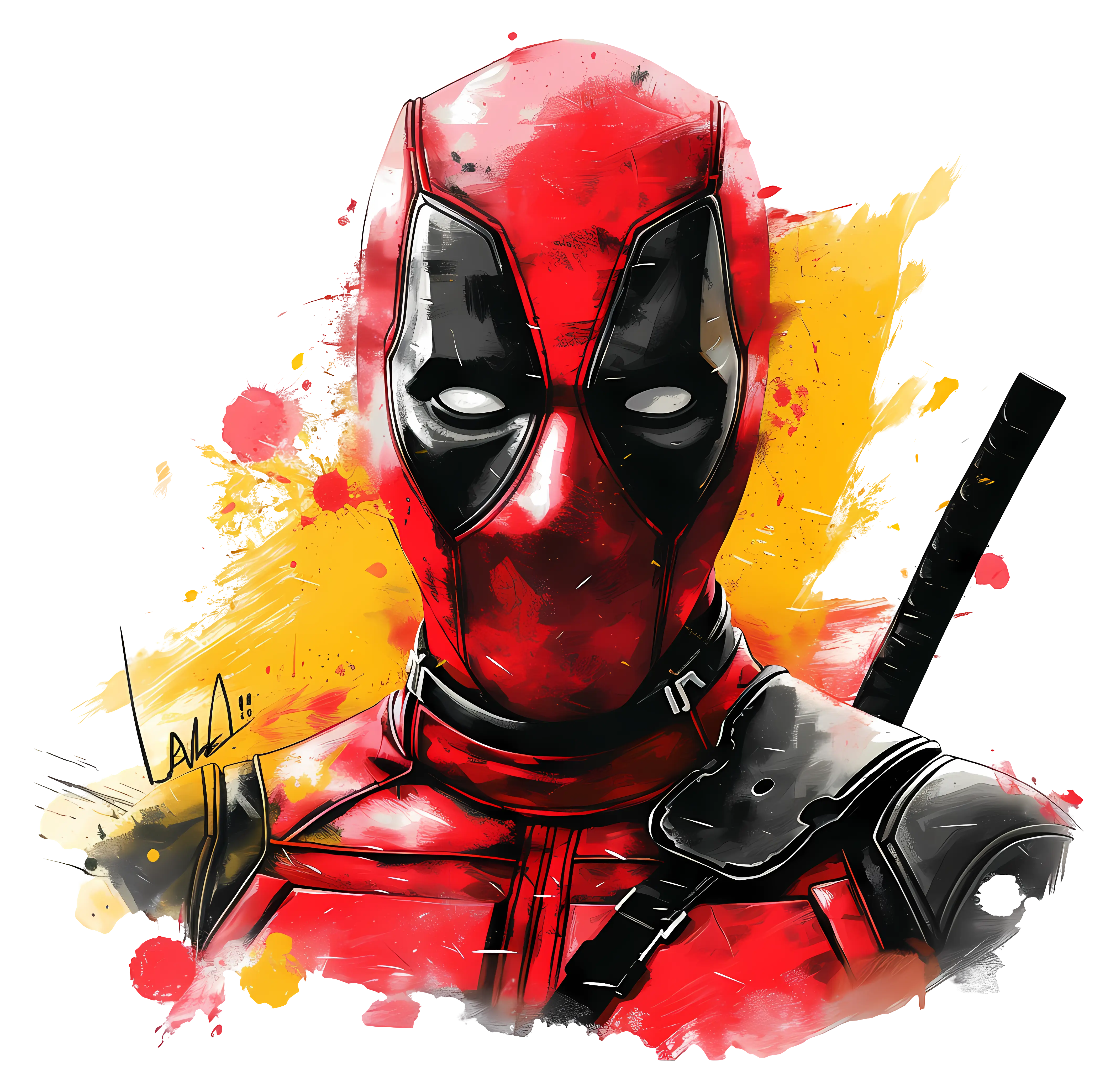 Dramatic Red-Costumed Comic Superhero Illustration