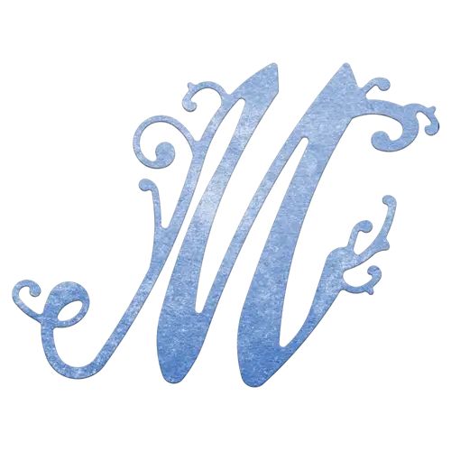 Decorative Blue Letter M