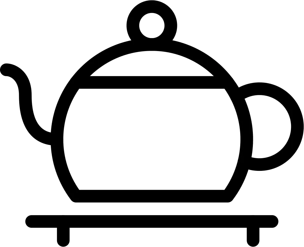 Black Teapot Outline Design