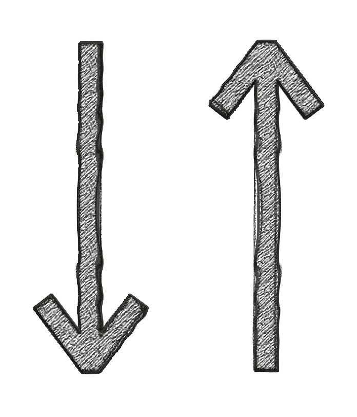 Black Up and Down Arrows