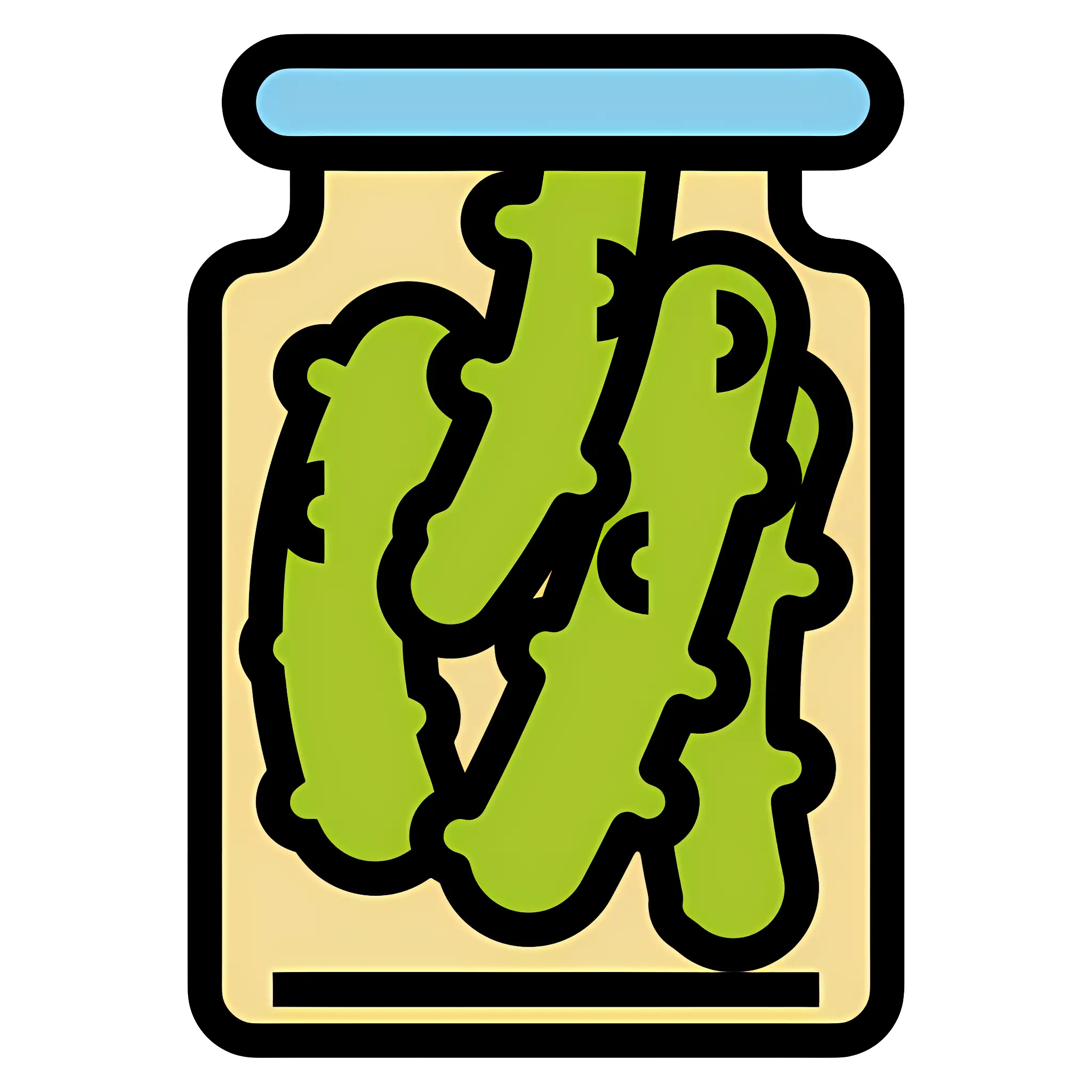 Pickle Jar with Green Pickles