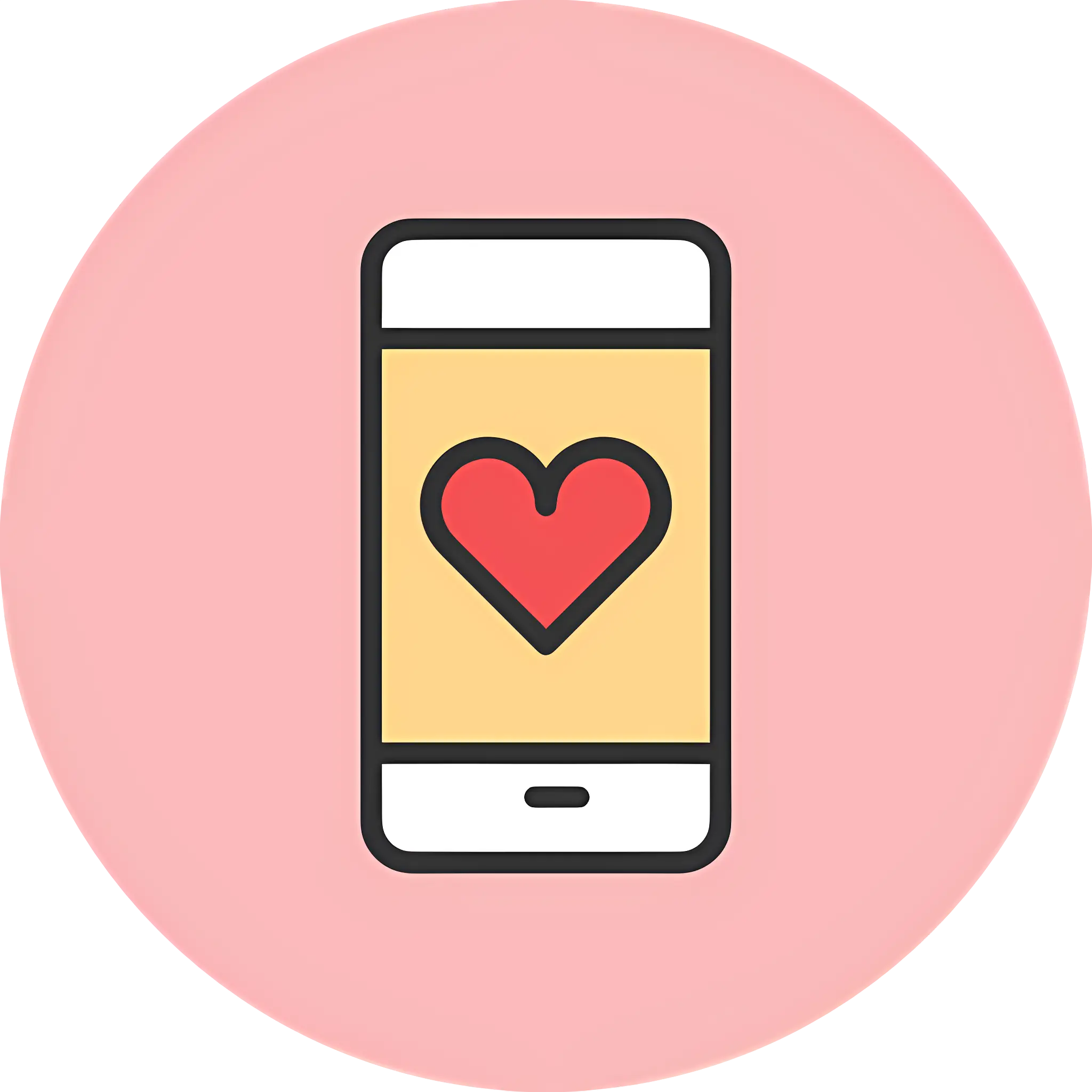 Heart Icon on Mobile Phone