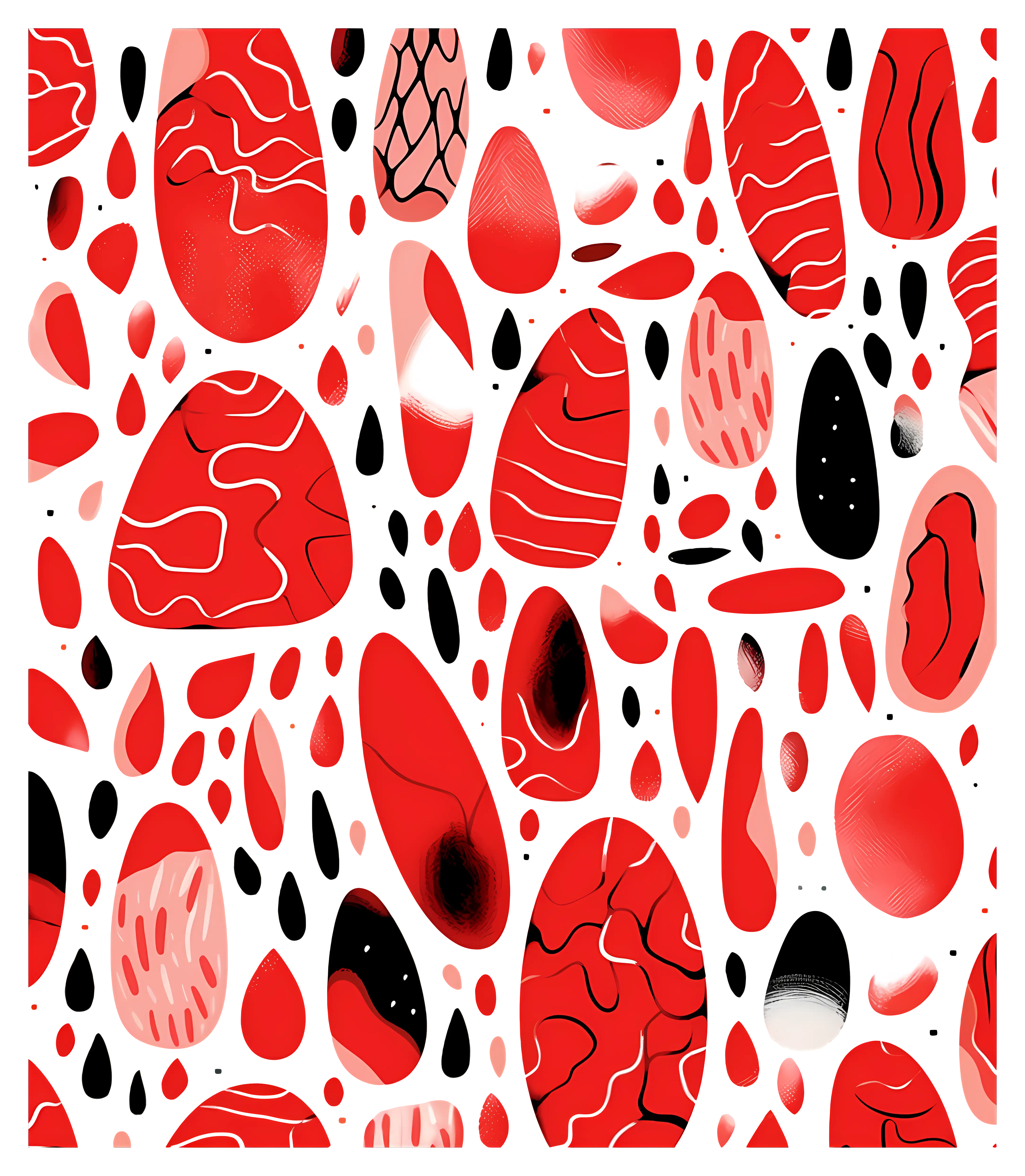 Red and Black Abstract Pattern