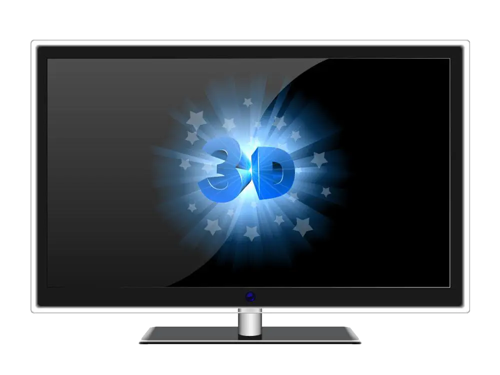 3D Text on Television Screen