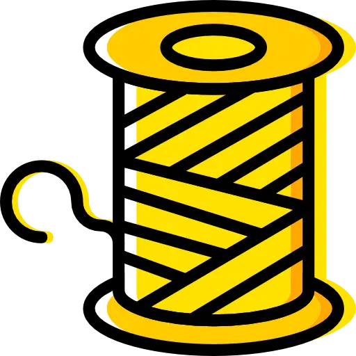 Yellow Spool of Thread for Sewing