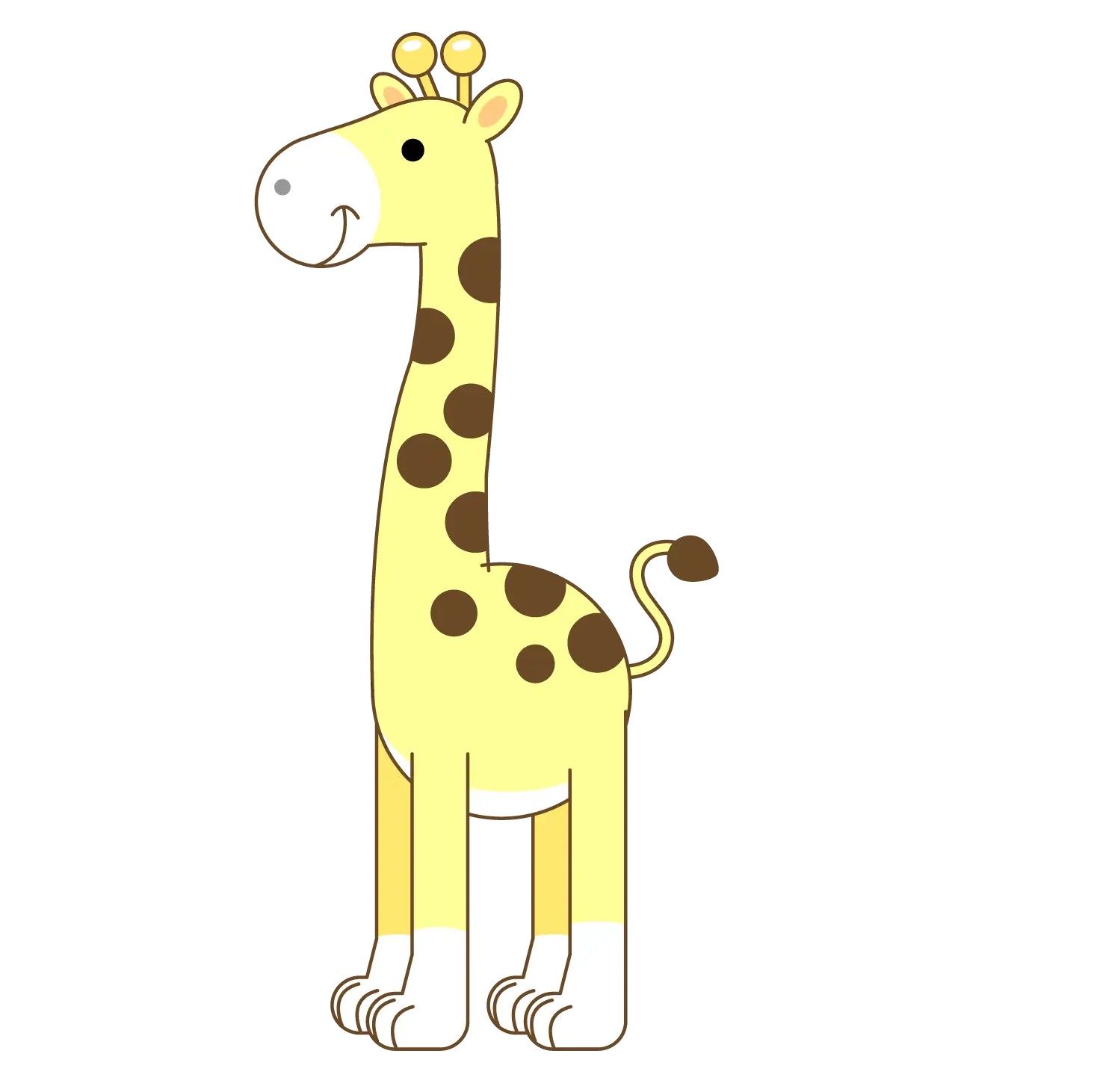 Cute Cartoon Giraffe Character