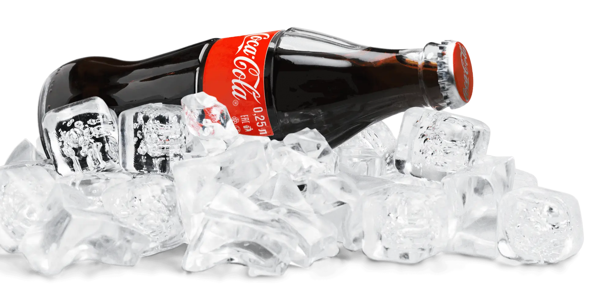 Chilled Coca-Cola Bottle with Ice