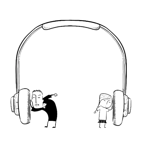 Headphones with Cartoon Characters