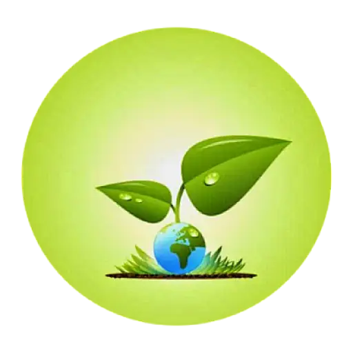 Eco-Friendly Concept with Green Plant and Globe Symbol