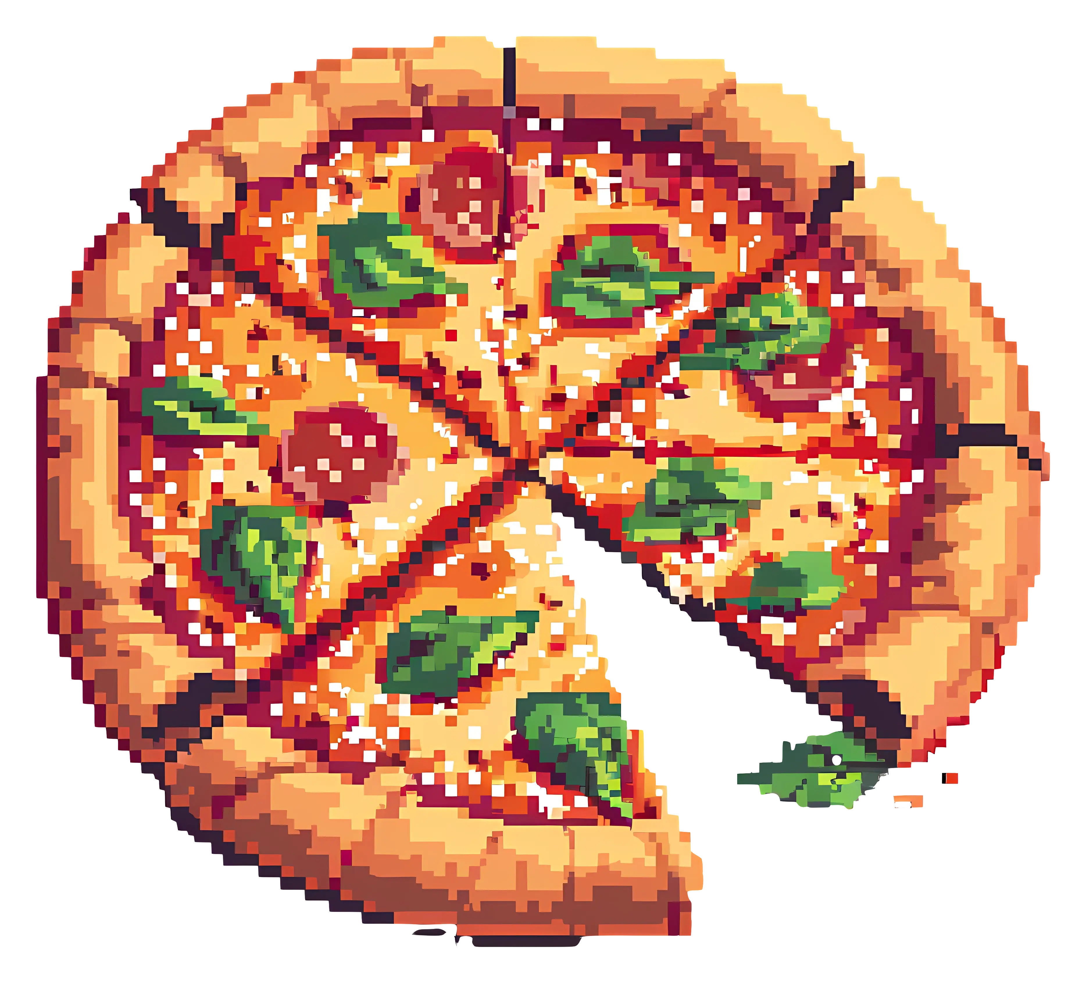 Delicious Pixel Art Pizza Illustration