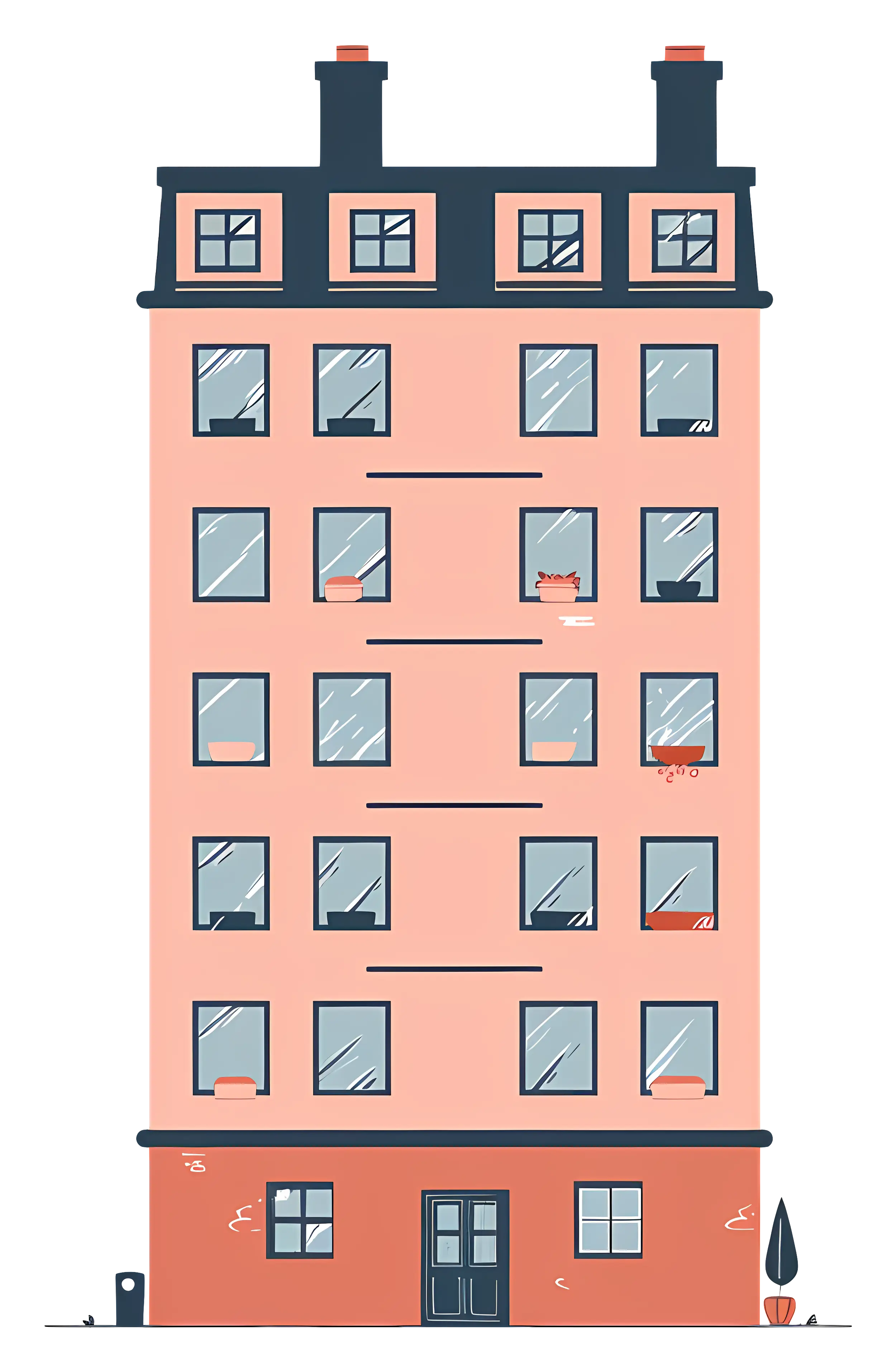 Apartment Building Illustration