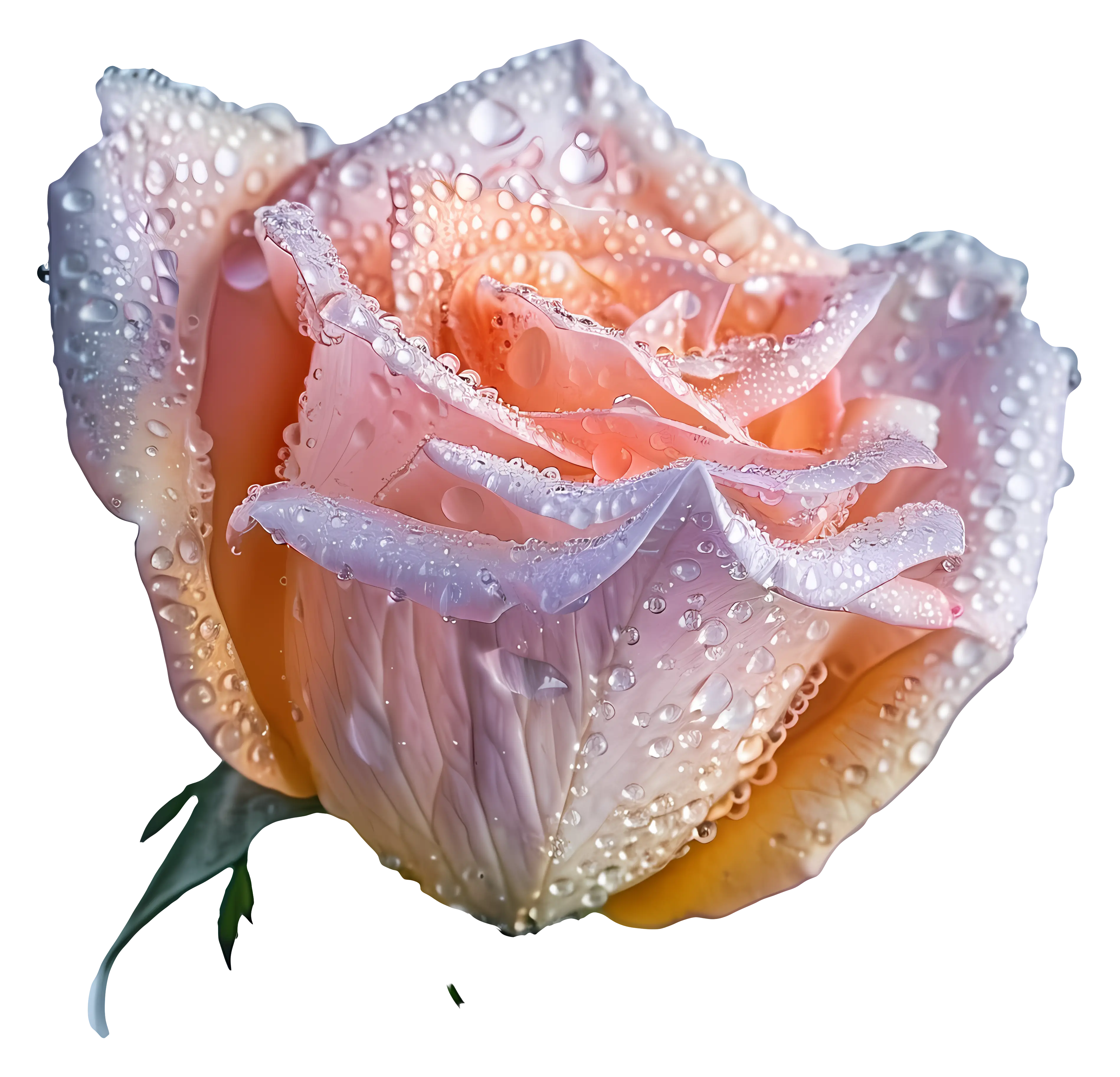 Rose with Water Droplets