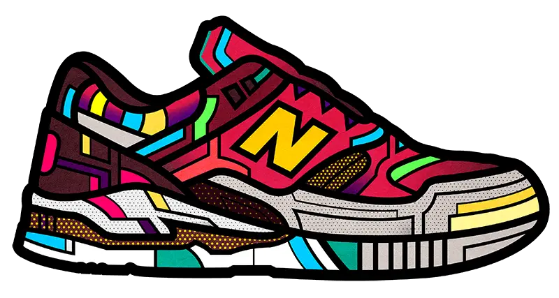 Colorful Sneaker Illustration