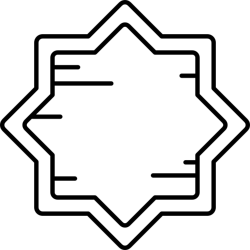 Geometric black frame design outline